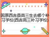 固原西吉县高三生去哪个补习学校(西吉高三补习学校)