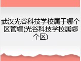 武汉光谷科技学校属于哪个区管辖(光谷科技学校属哪个区)