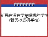 新民有没有学挖掘机的学校(新民挖掘机学校)