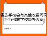贵族学校会有其他收费吗高中生(贵族学校额外收费)