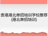 贵港港北单招培训学校推荐(港北单招培训)