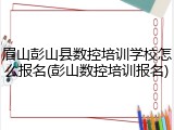 眉山彭山县数控培训学校怎么报名(彭山数控培训报名)