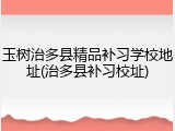 玉树治多县精品补习学校地址(治多县补习校址)