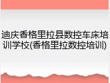 迪庆香格里拉县数控车床培训学校(香格里拉数控培训)