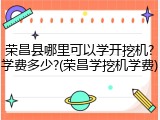 荣昌县哪里可以学开挖机?学费多少?(荣昌学挖机学费)