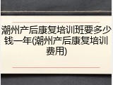 潮州产后康复培训班要多少钱一年(潮州产后康复培训费用)