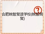 合肥皖智复读学校(皖智高复)