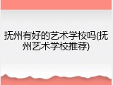 抚州有好的艺术学校吗(抚州艺术学校推荐)