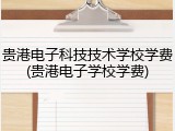 贵港电子科技技术学校学费(贵港电子学校学费)