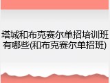 塔城和布克赛尔单招培训班有哪些(和布克赛尔单招班)