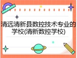 清远清新县数控技术专业的学校(清新数控学校)
