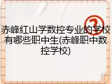 赤峰红山学数控专业的学校有哪些职中生(赤峰职中数控学校)