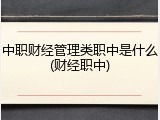 中职财经管理类职中是什么(财经职中)