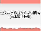 遵义赤水数控车床培训机构(赤水数控培训)