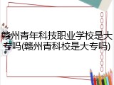 赣州青年科技职业学校是大专吗(赣州青科校是大专吗)
