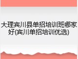 大理宾川县单招培训班哪家好(宾川单招培训优选)