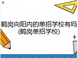鹤岗向阳内的单招学校有吗(鹤岗单招学校)