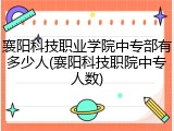 襄阳科技职业学院中专部有多少人(襄阳科技职院中专人数)