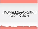 山东省轻工业学校在哪(山东轻工校地址)