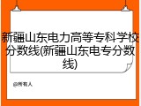 新疆山东电力高等专科学校分数线(新疆山东电专分数线)