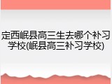 定西岷县高三生去哪个补习学校(岷县高三补习学校)