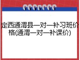 定西通渭县一对一补习班价格(通渭一对一补课价)