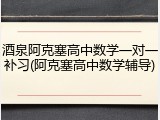 酒泉阿克塞高中数学一对一补习(阿克塞高中数学辅导)