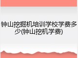 钟山挖掘机培训学校学费多少(钟山挖机学费)