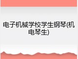 电子机械学校学生钢琴(机电琴生)