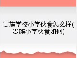 贵族学校小学伙食怎么样(贵族小学伙食如何)