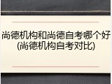 尚德机构和尚德自考哪个好(尚德机构自考对比)