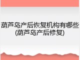 葫芦岛产后恢复机构有哪些(葫芦岛产后修复)