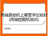 芮城县挖机上哪里学比较好(芮城挖掘机培训)