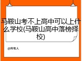 马鞍山考不上高中可以上什么学校(马鞍山高中落榜择校)