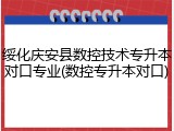 绥化庆安县数控技术专升本对口专业(数控专升本对口)
