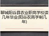 聊城阳谷县农业职高学校读几年毕业(阳谷农高学制几年)