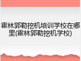 霍林郭勒挖机培训学校在哪里(霍林郭勒挖机学校)