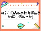 南宁市的贵族学校有哪些学校(南宁贵族学校)