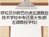 呼伦贝尔新巴尔虎左旗数控技术学校中专还是大专(新左旗数控学校)
