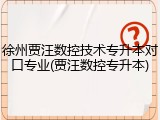 徐州贾汪数控技术专升本对口专业(贾汪数控专升本)
