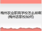 梅州农业职高学校怎么样啊(梅州农职校如何)