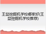 王益挖掘机学校哪家好(王益挖掘机学校推荐)