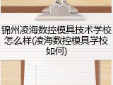 锦州凌海数控模具技术学校怎么样(凌海数控模具学校如何)