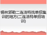 锡林郭勒二连浩特找单招集训的地方(二连浩特单招培训)