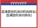 荔蒲县挖机培训机构排名(荔浦挖机培训排名)