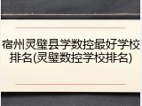 宿州灵璧县学数控最好学校排名(灵璧数控学校排名)