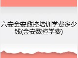 六安金安数控培训学费多少钱(金安数控学费)