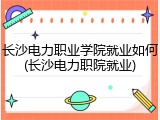 长沙电力职业学院就业如何(长沙电力职院就业)