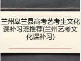 兰州皋兰县高考艺考生文化课补习班推荐(兰州艺考文化课补习)