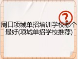 周口项城单招培训学校哪个最好(项城单招学校推荐)